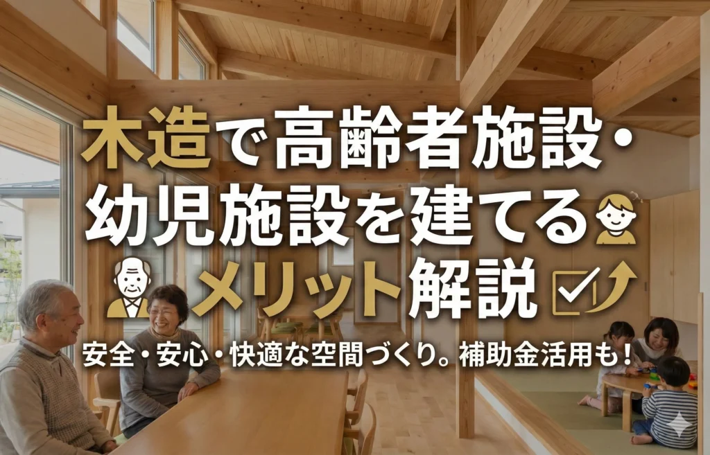 【福祉施設】木造で高齢者施設・幼児施設を建てるメリット解説！