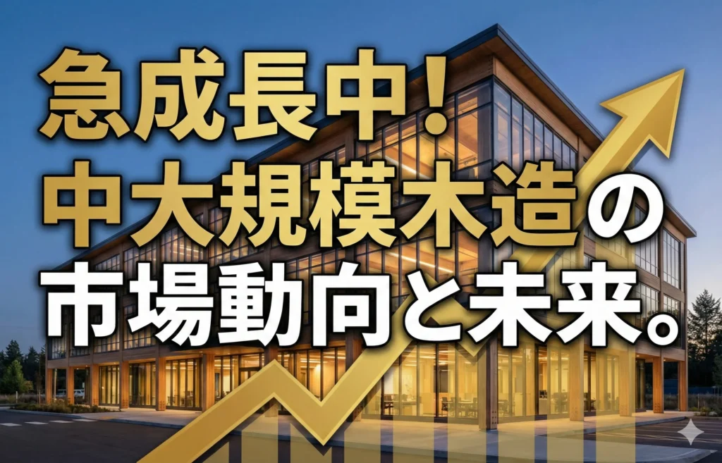【市場】急成長中！中大規模木造の市場動向と未来を徹底解説
