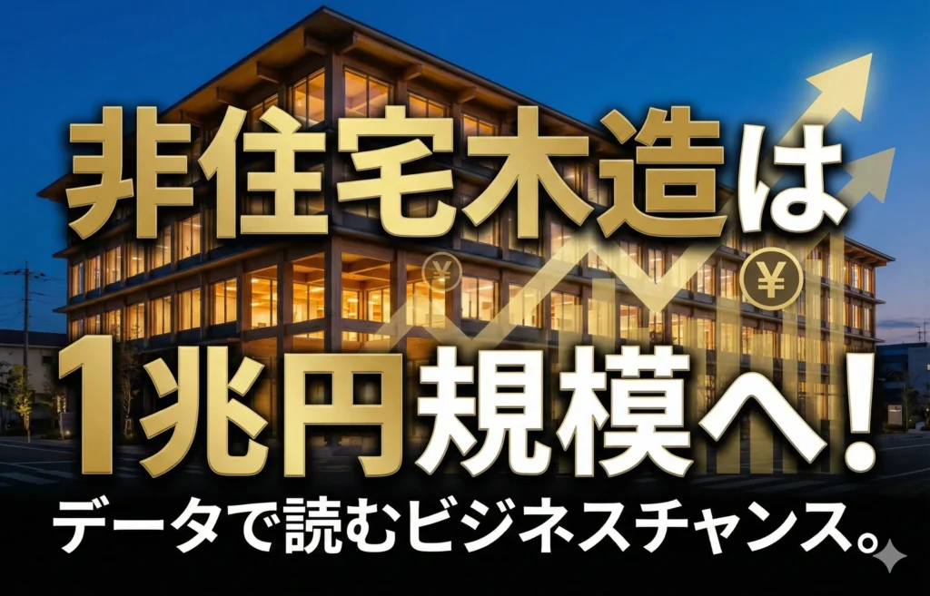 【市場】非住宅木造は1兆円規模へ！データで読むビジネスチャンス