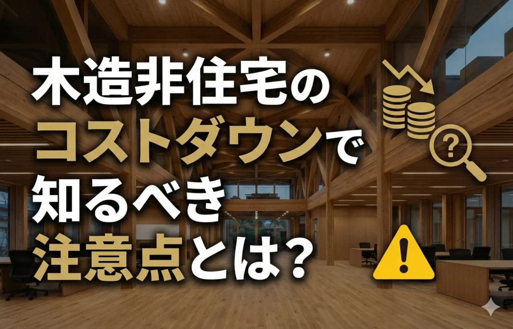 【コスト】木造非住宅のコストダウンで知るべき注意点とは？