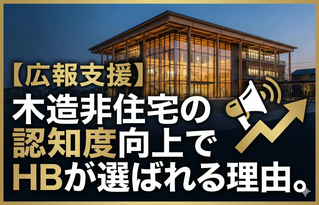 【広報支援】木造非住宅の認知度向上でHBが選ばれる理由