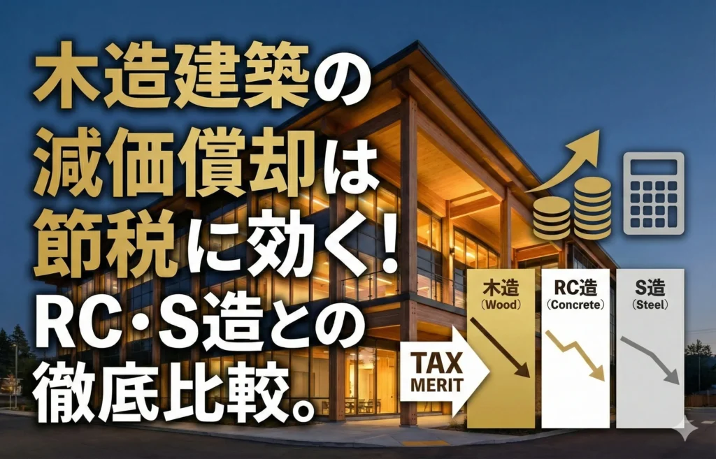 【不動産】木造建築の減価償却は節税に効く！RC・S造との徹底比較