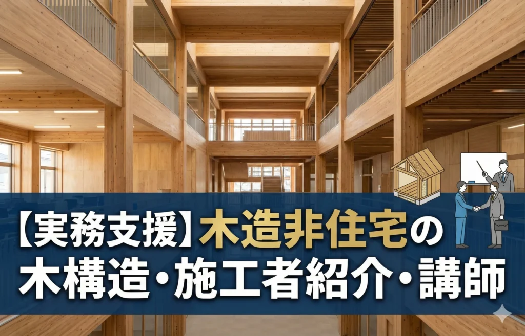 【実務支援】木造非住宅の木構造・施工者紹介・講師でHBが貢献