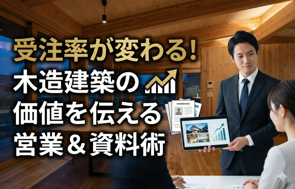 【営業】 受注率が変わる！木造建築の価値を伝える営業＆資料術
