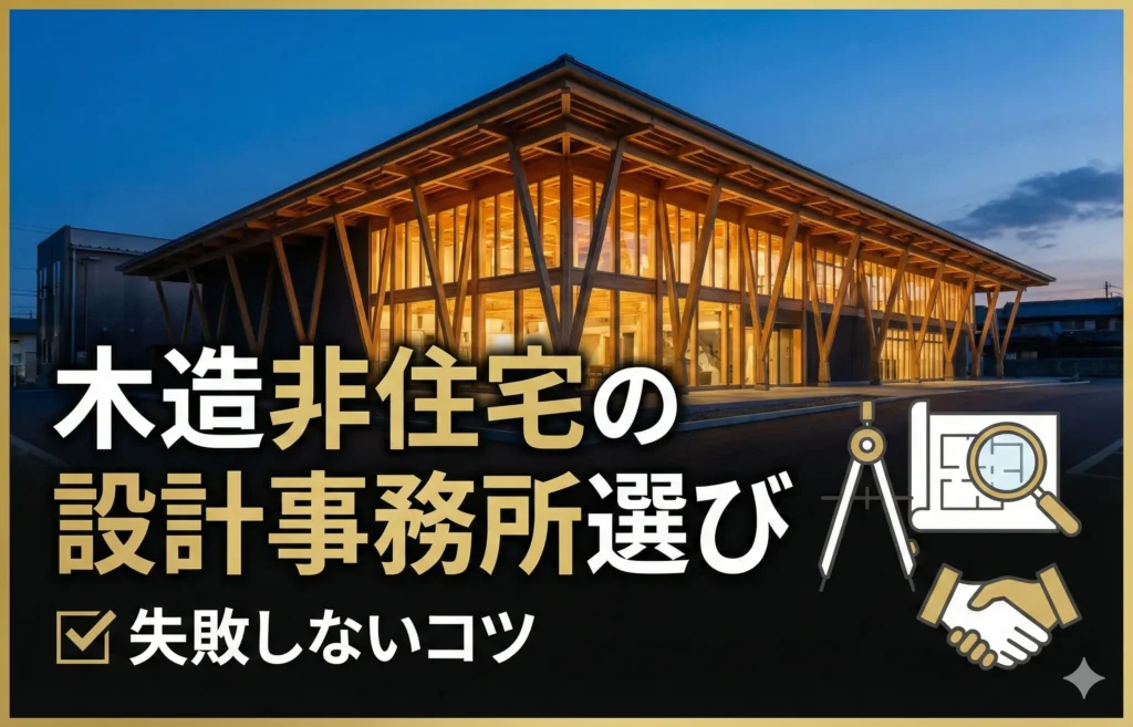 【発注者向け】木造非住宅の設計事務所選び/失敗しないコツ