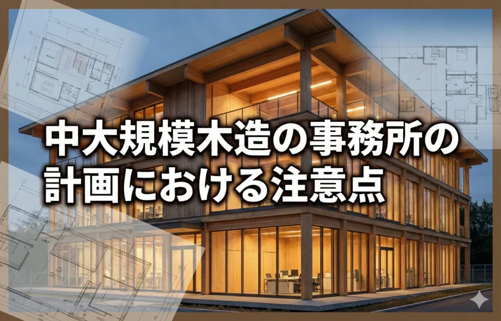 【事務所】中大規模木造の事務所の計画における注意点