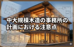 【事務所】中大規模木造の事務所の計画における注意点