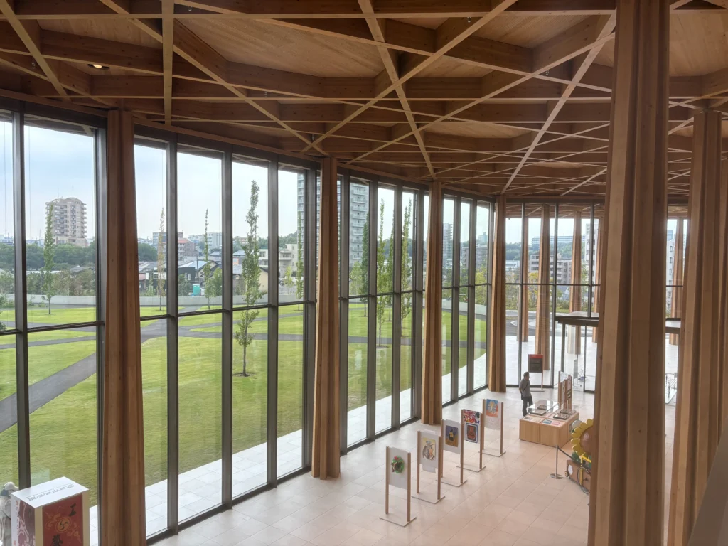 豊田市博物館の木造建築ポイント