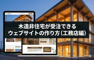 【広報】木造非住宅が受注できる工務店へ|専門サイト構築3ステップ