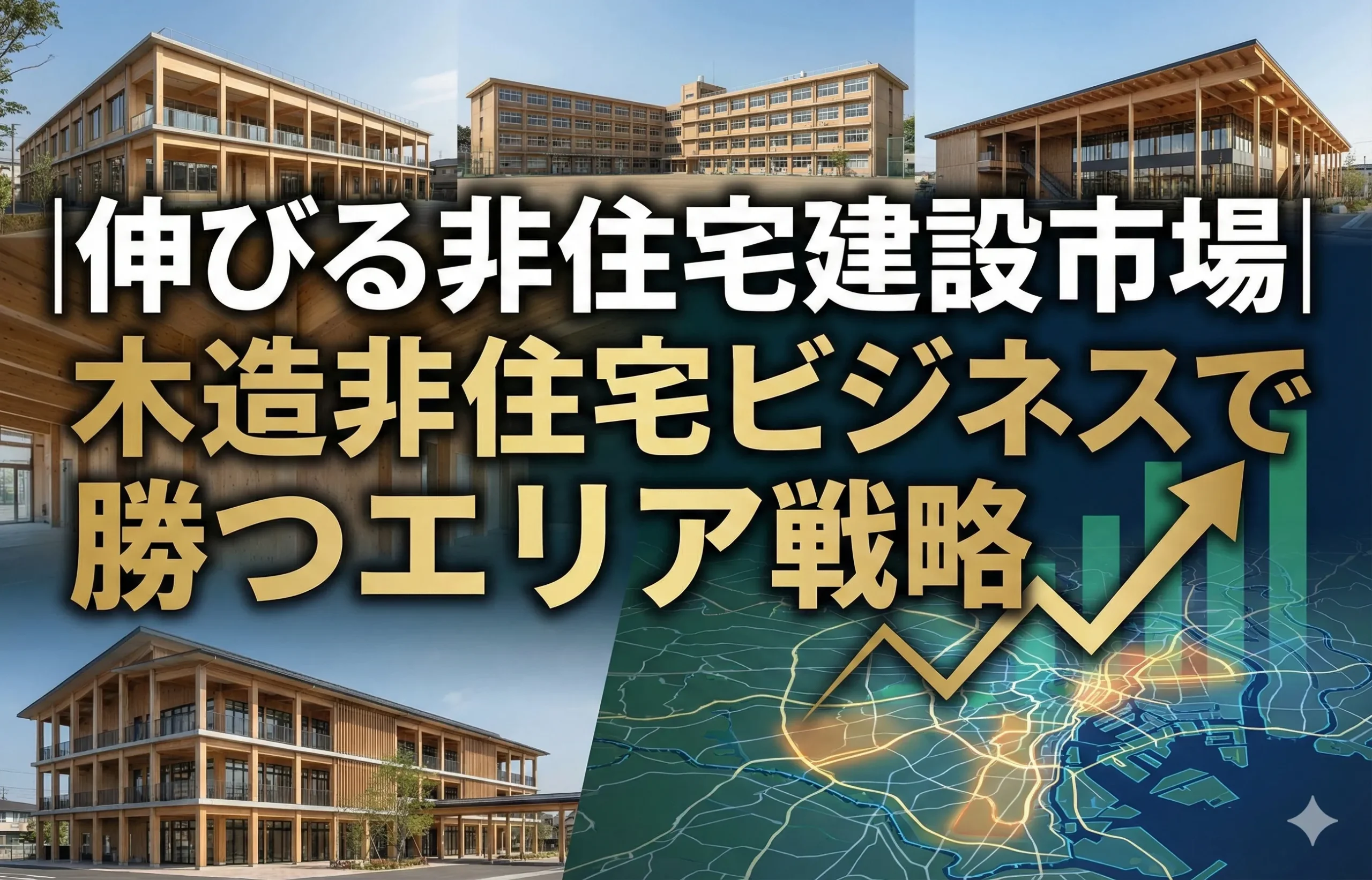 【営業】伸びる非住宅建設市場|木造非住宅ビジネスで勝つエリア戦略