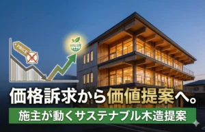 【コスト】価格訴求から価値提案へ。施主が動くサステナブル木造提案