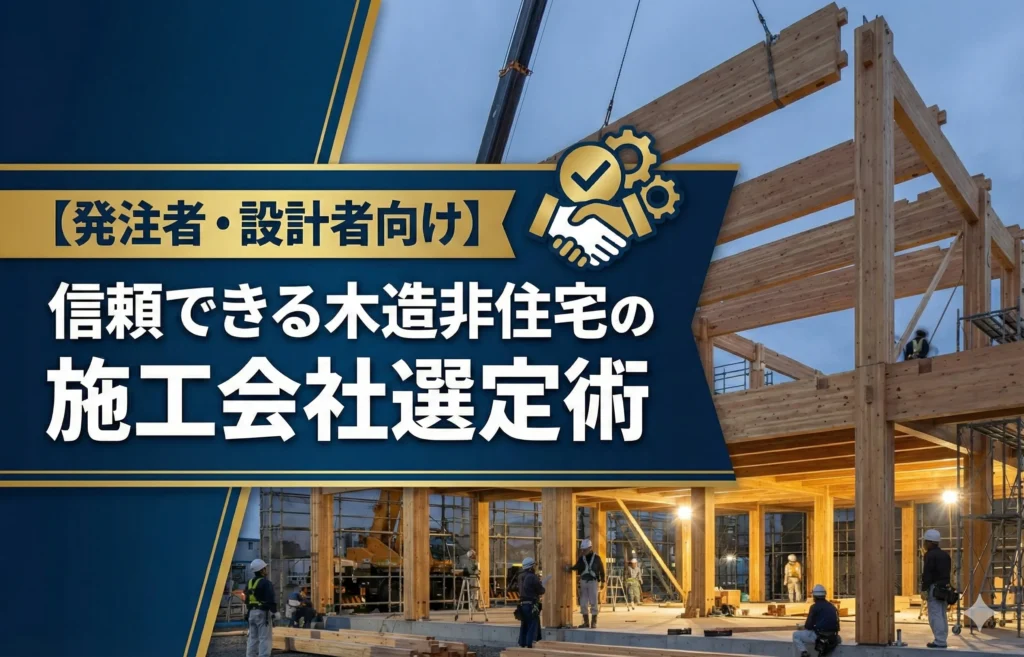 【発注者・設計者向け】信頼できる木造非住宅の施工会社選定術
