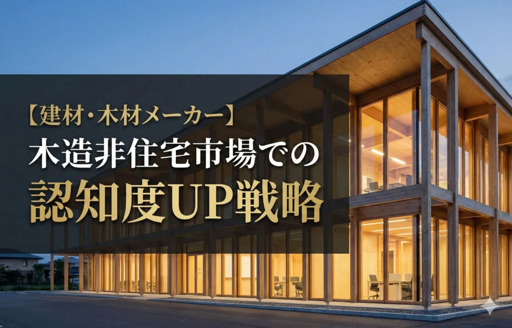 【建材・木材メーカー】木造非住宅市場での認知度UP戦略