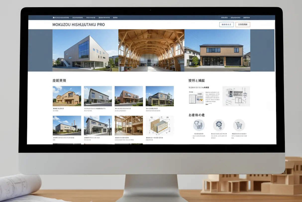 【広報】木造非住宅が受注できる工務店へ｜専門サイト構築3ステップ