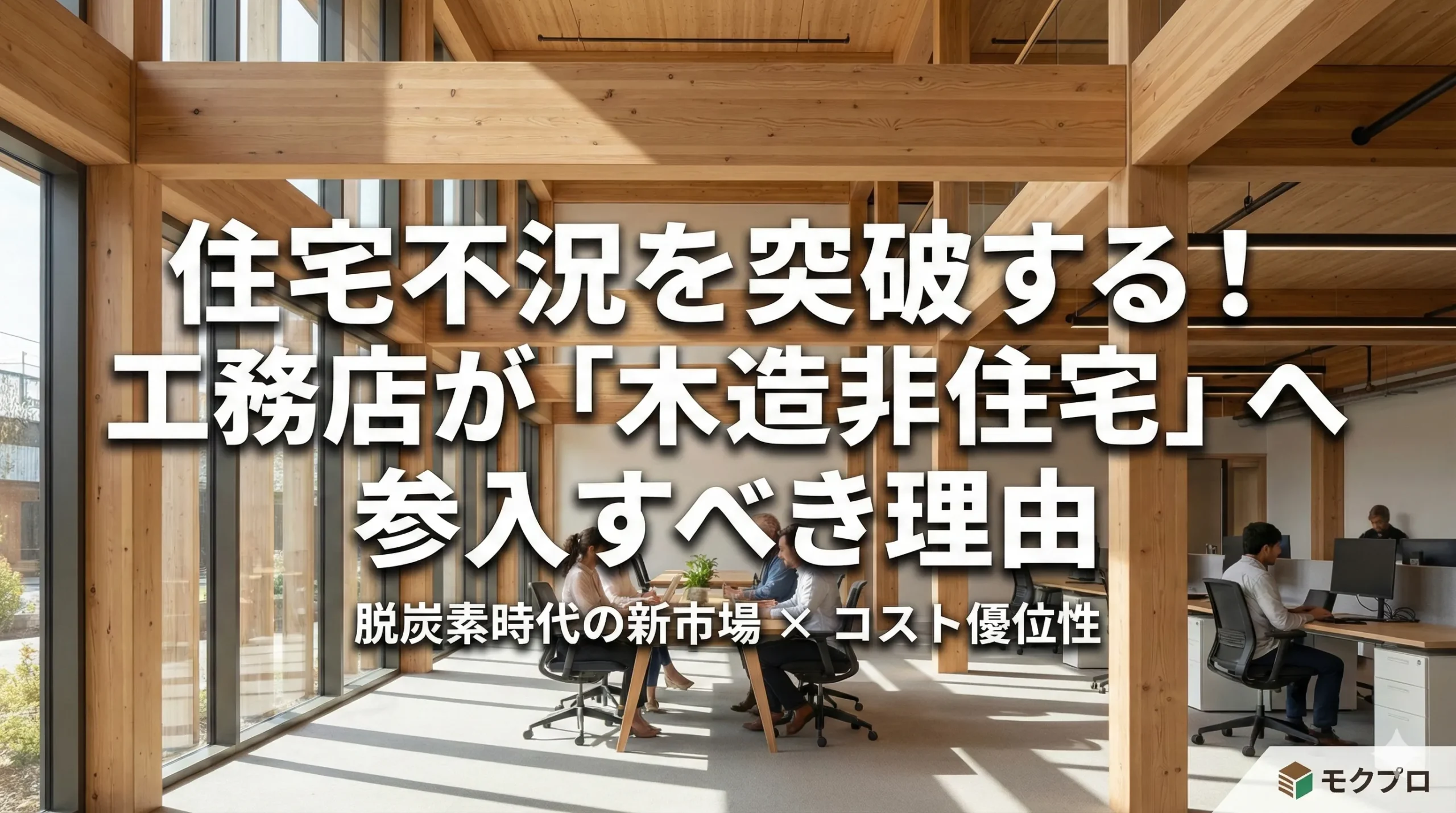 住宅不況を突破！工務店が今すぐ「木造非住宅」へ参入すべき理由