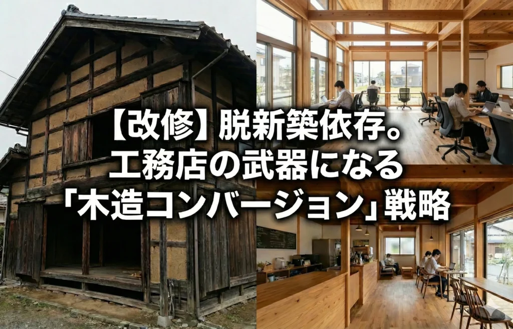 【改修】脱新築依存。工務店の武器になる「木造コンバージョン」戦略