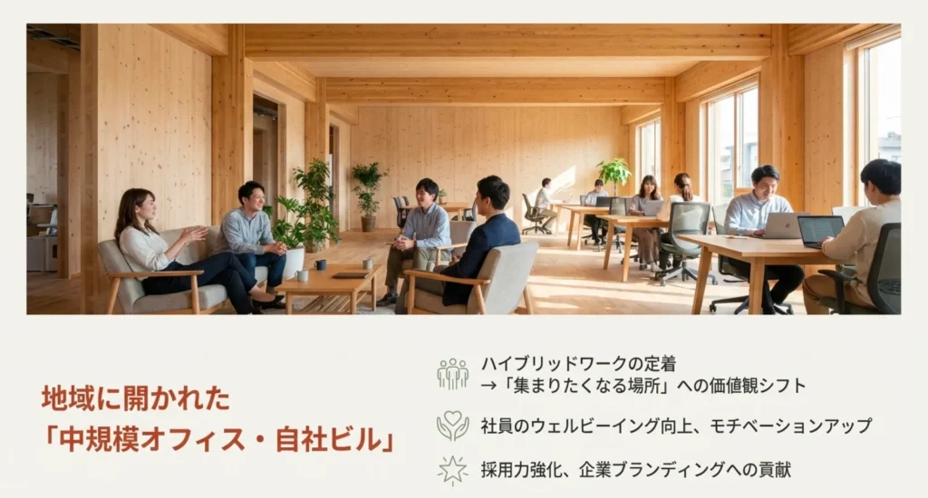 地域に開かれた「中規模オフィス・自社ビル」