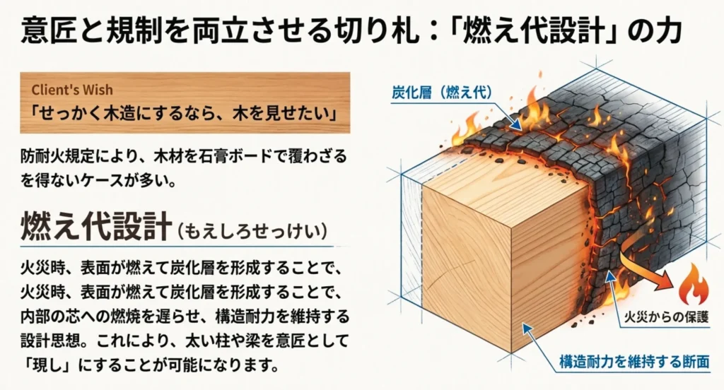 意匠性を損なわない「現し（あらわし）」仕上げの技術