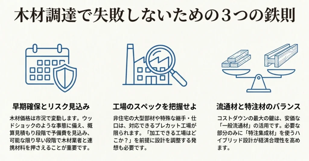 木材調達で失敗しないための３つの鉄則