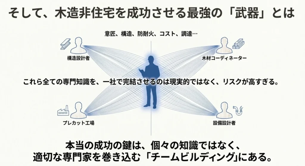 木造非住宅を成功させる最強のチームビルディング