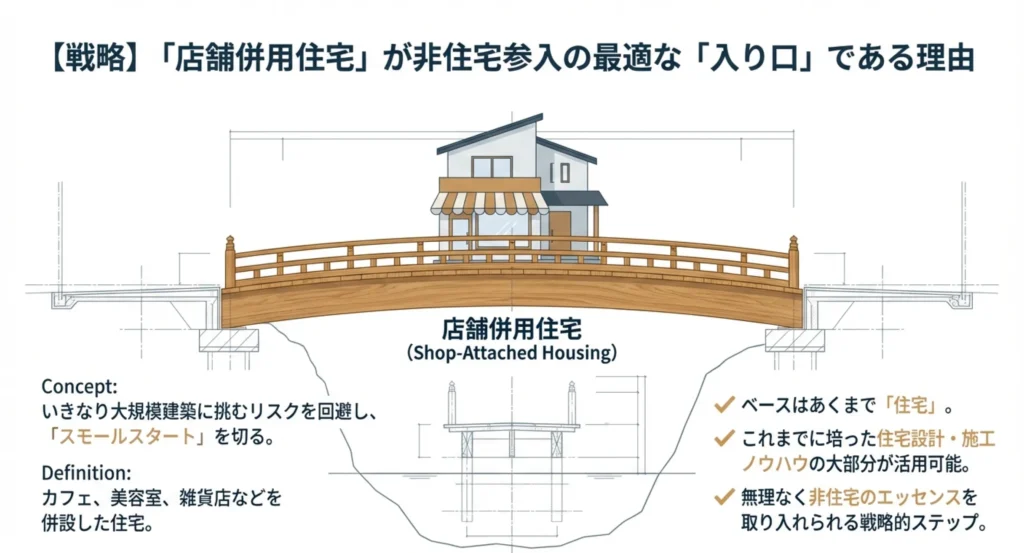 【戦略】「店舗併用住宅」が非住宅参入の最適な「入り口」である理由