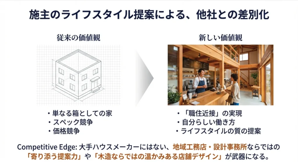 施主のライフスタイル提案による他社との差別化 