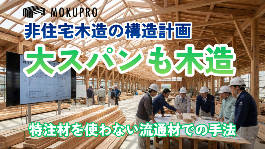 【構造計画】大スパンは木造で可能か？特注を使わない流通材での手法