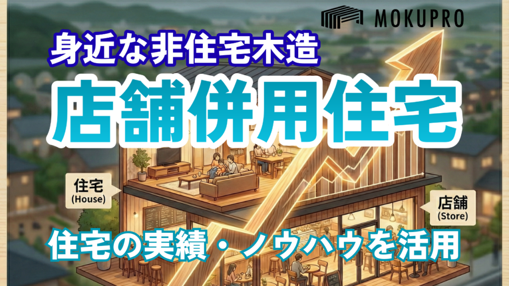 【工務店】新築着工減を勝機に！店舗併用住宅から始める木造非住宅