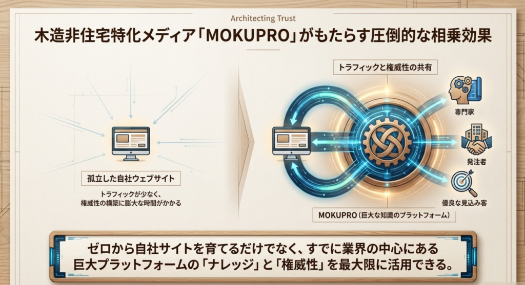 モクプロの「ナレッジ」を活用した相乗効果