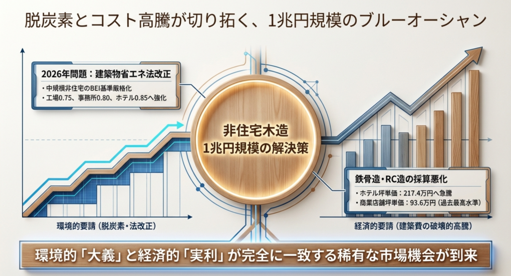 脱炭素で急成長する非住宅木造のブルーオーシャン