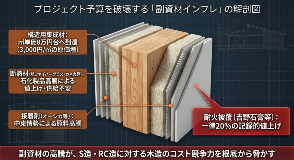 副資材の価格動向:地政学リスクによる連鎖的な値上げ