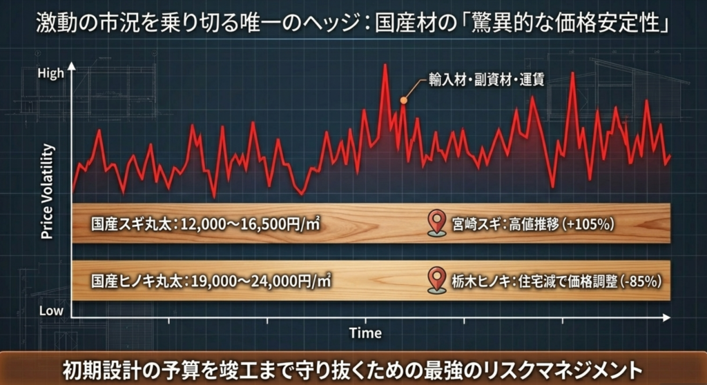 国産材の価格動向:安定推移するスギとヒノキ